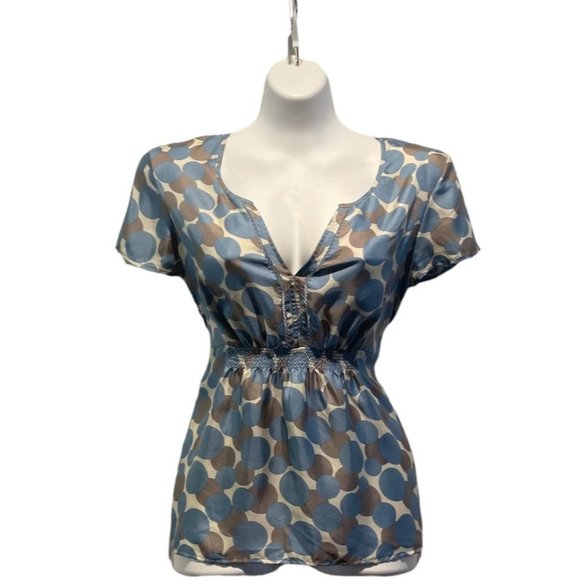 📚 Boden • 100% Silk Peplum Short Sleeve Top #WA270-  Size 8 - Picture 1 of 8